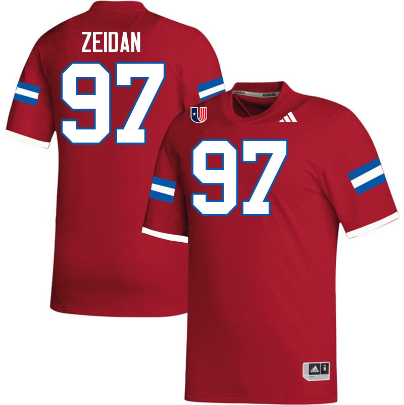 West Georgia Wolves #97 Simon Zeidan College Football Jerseys,Uniforms-Red